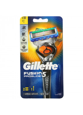 Gillette, Fusion5 Proglide, 1 Razor + 2 Cartridges