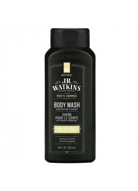 J R Watkins, Men's Body Wash, Sandalwood Vanilla, 18 fl oz (532 ml)