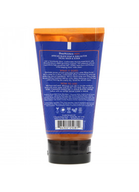 SheaMoisture, Men, Facial Wash & Scrub, African Black Soap & Shea Butter, 4 fl oz (118 ml)