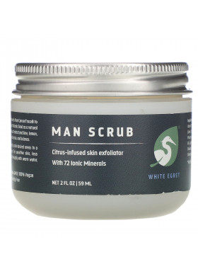 White Egret Personal Care, Man Scrub,  2 oz (59 ml)