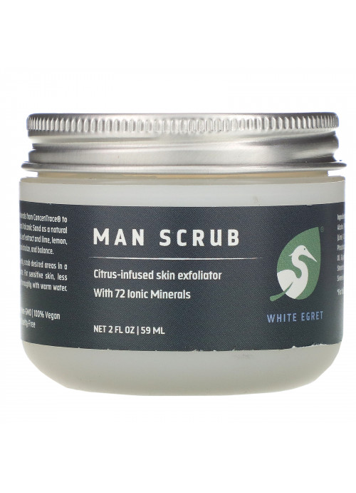 White Egret Personal Care, Man Scrub,  2 oz (59 ml)