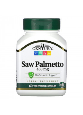 21st Century, Saw Palmetto, 450 mg, 60 Vegetarian Capsules