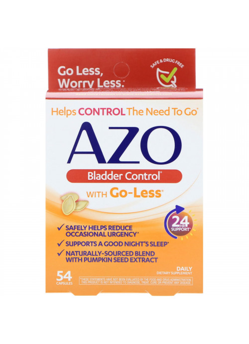 Azo, Bladder Control with Go-Less, 54 Capsules