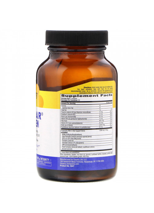 Country Life, Maxi-Hair for Men, 60 Softgels