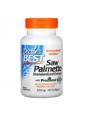 Doctor's Best, Saw Palmetto, Standardized Extract, 320 mg, 180 Softgels