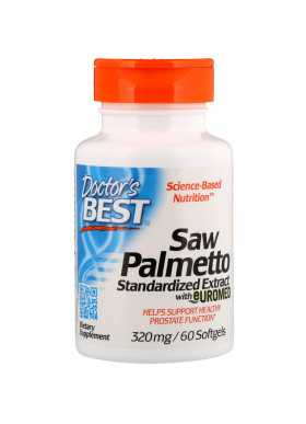 Doctor's Best, Saw Palmetto, Standardized Extract with Euromed, 320 mg, 60 Softgels