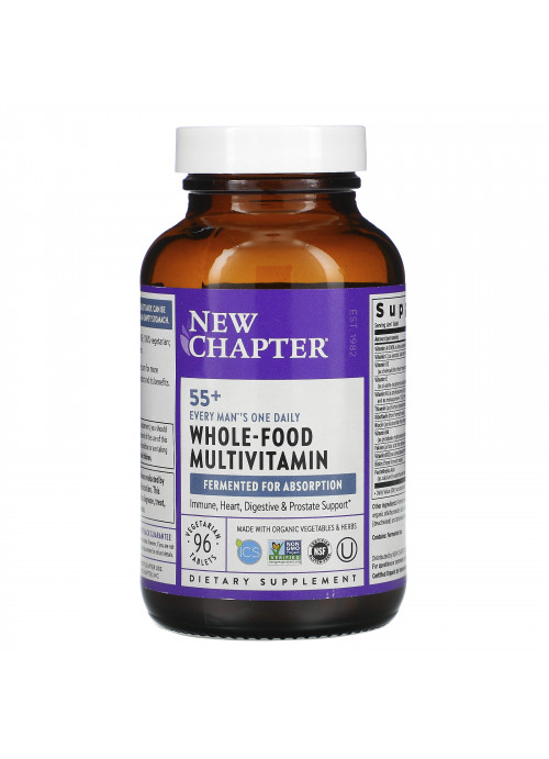 New Chapter, 55+ Every Man's One Daily, Whole-Food Multivitamin, 96 Vegetarian Tablets