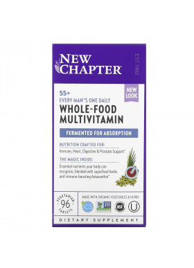 New Chapter, 55+ Every Man's One Daily, Whole-Food Multivitamin, 96 Vegetarian Tablets