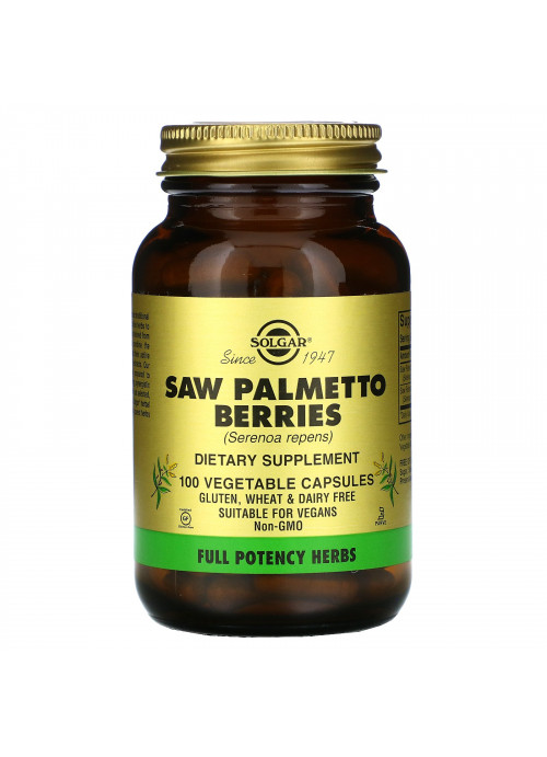Solgar, Saw Palmetto Berries, 100 Vegetable Capsules