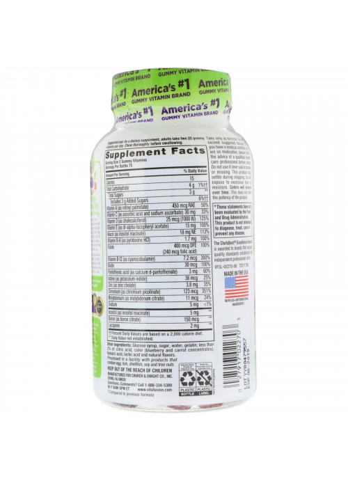 VitaFusion, Men's Complete Multivitamin, Natural Berry Flavors, 150 Gummies
