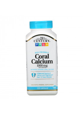 21st Century, Coral Calcium, 1000 mg, 120 Capsules