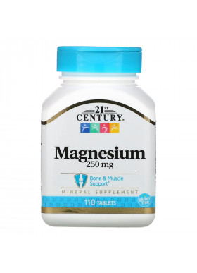 21st Century, Magnesium, 250 mg, 110 Tablets