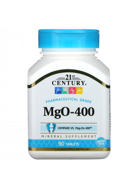 21st Century, MgO, 400 mg, 90 Tablets