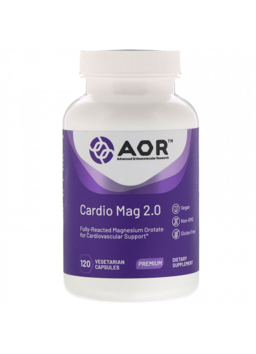 Advanced Orthomolecular Research AOR, Cardio Mag 2.0, 120 Vegetarian Capsules