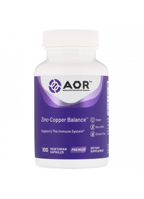 Advanced Orthomolecular Research AOR, Zinc-Copper Balance, 100 Vegetarian Capsules