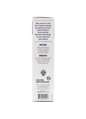 American Biotech Labs, Silver Biotics, Silver Gel, SliverSol Nano-Silver Infused Hydrogel, 4 fl oz (114 g)