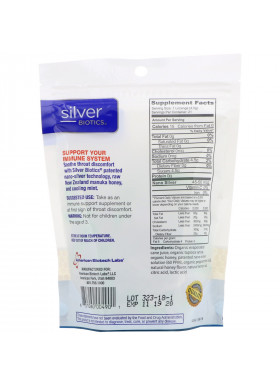 American Biotech Labs, Silver Biotics, Silver Lozenges, 60 PPM SilverSol, Mighty Manuka Mint, 21 Lozenges