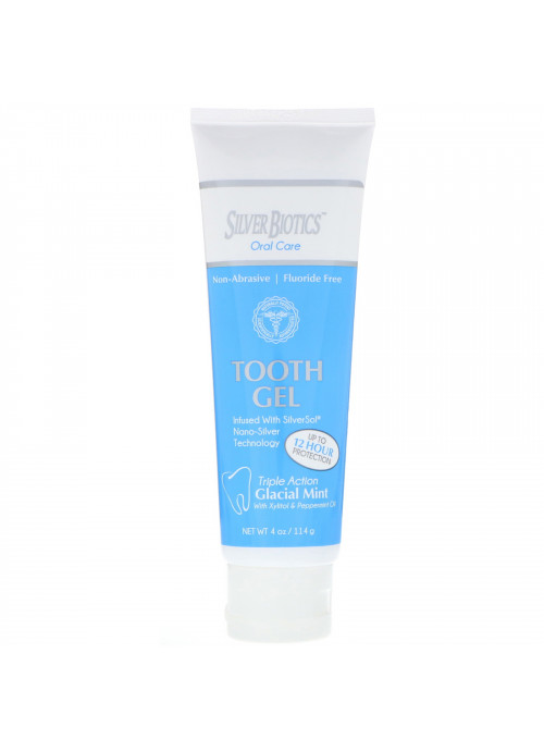 American Biotech Labs, Silver Biotics, Tooth Gel, Glacial Mint, 4 oz (114 g)