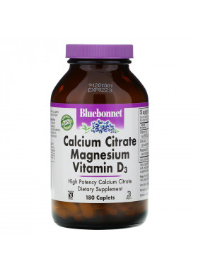 Bluebonnet Nutrition, Calcium Citrate Magnesium Vitamin D3, 180 Caplets