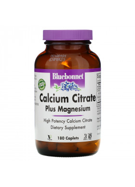 Bluebonnet Nutrition, Calcium Citrate Plus Magnesium, 180 Caplets