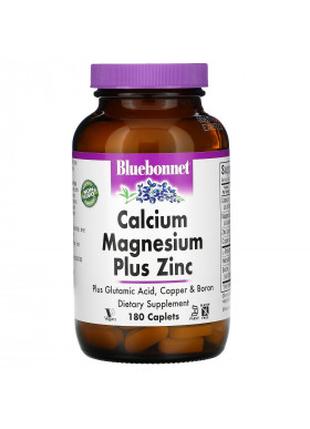 Bluebonnet Nutrition, Calcium Magnesium Plus Zinc, 180 Caplets