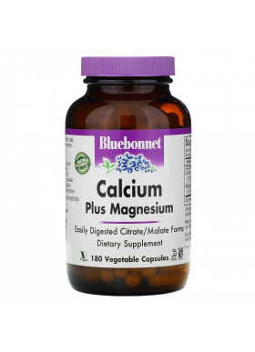 Bluebonnet Nutrition, Calcium Plus Magnesium, 180 Vcaps