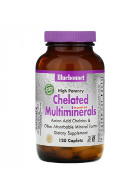 Bluebonnet Nutrition, Chelated Multiminerals, Iron Free, 120 Caplets