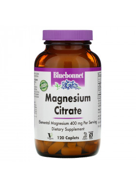 Bluebonnet Nutrition, Magnesium Citrate, 400 mg, 120 Caplets