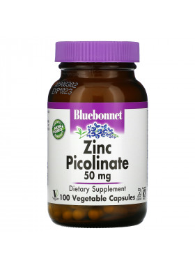 Bluebonnet Nutrition, Zinc Picolinate, 50 mg, 100 Vegetable Capsules