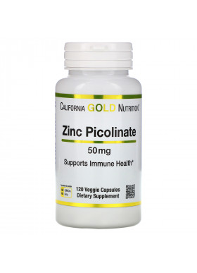 California Gold Nutrition, Zinc Picolinate, 50 mg, 120 Veggie Capsules