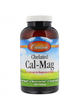 Carlson Labs, Chelated Cal-Mag, 180 Tablets