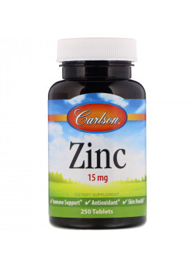 Carlson Labs, Zinc, 15 mg, 250 Tablets