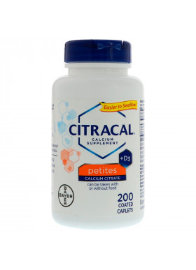 Citracal, Calcium Supplement +D3, Petites, 200 Coated Caplets