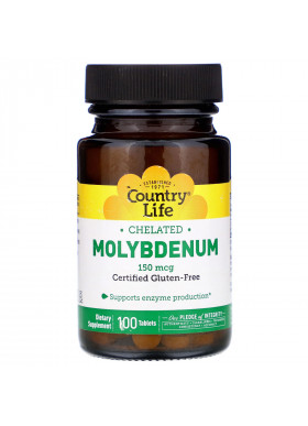 Country Life, Chelated Molybdenum, 150 mcg, 100 Tablets