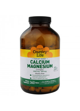 Country Life, Target-Mins Calcium-Magnesium Complex, 360 Tablets