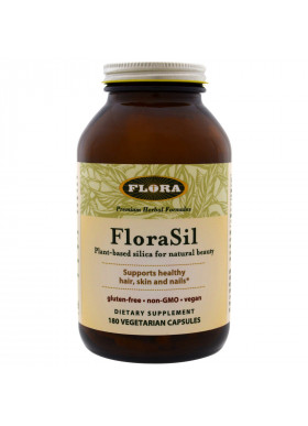 Flora, FloraSil, Plant Based Silica for Natural Beauty, 180 Vegetarian Capsules