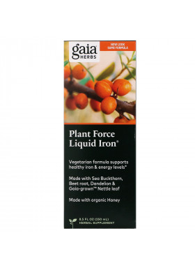 Gaia Herbs, Plant Force Liquid Iron, 8.5 fl oz (250 ml)