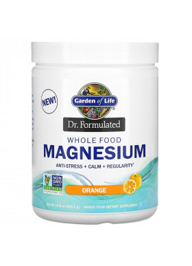 Garden of Life, Dr. Formulated, Whole Food Magnesium Powder, Orange, 14.8 oz (419.5 g)