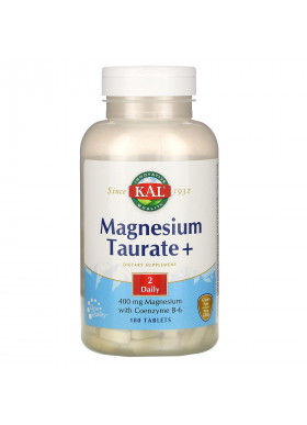 KAL, Magnesium Taurate +, 400 mg, 180 Tablets