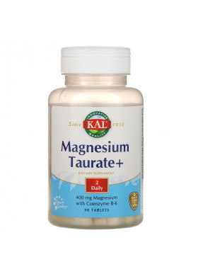 KAL, Magnesium Taurate+, 400 mg, 90 Tablets