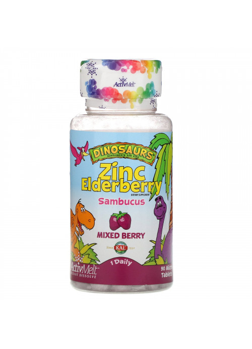 KAL, Zinc Elderberry ActivMelt, Mixed Berry, 90 Micro Tablets