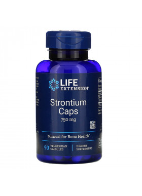 Life Extension, Strontium Caps, Mineral for Bone Health, 750 mg, 90 Vegetarian Capsules