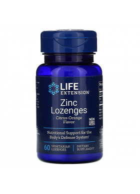 Life Extension, Zinc Lozenges, Citrus-Orange Flavor, 60 Vegetarian Lozenges