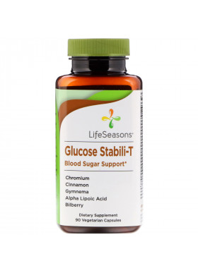 LifeSeasons, Glucose Stabili-T Blood Sugar Support, 90 Vegetarian Capsules