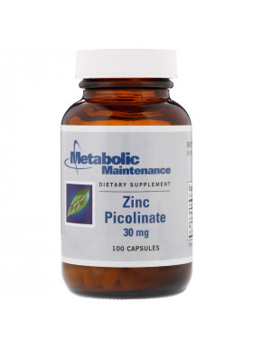 Metabolic Maintenance, Zinc Picolinate, 30 mg, 100 Capsules