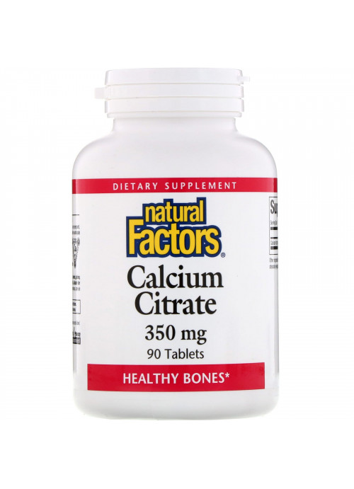 Natural Factors, Calcium Citrate, 350 mg, 90 Tablets