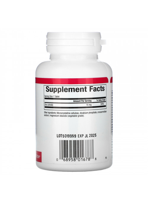 Natural Factors, Zinc Citrate, 15 mg, 90 Tablets