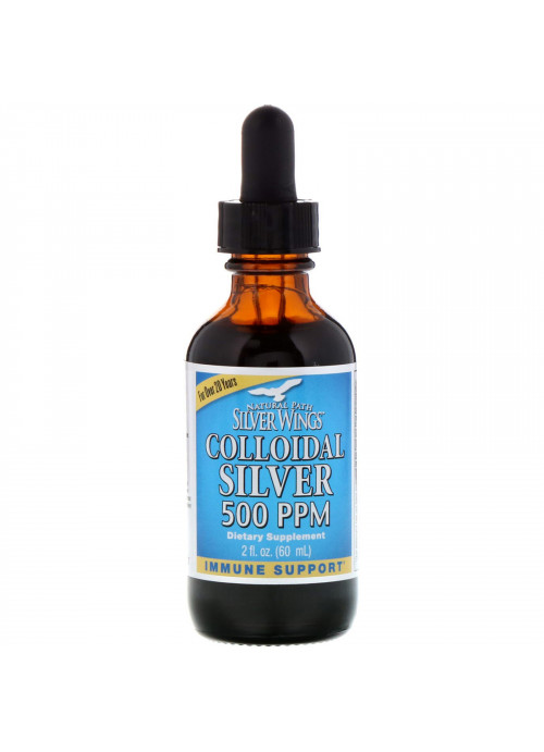 Natural Path Silver Wings, Colloidal Silver, 500 PPM, 2 fl oz (60 ml)