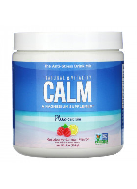 Natural Vitality, CALM Plus Calcium, The Anti-Stress Drink Mix, Raspberry-Lemon, 8 oz (226 g)