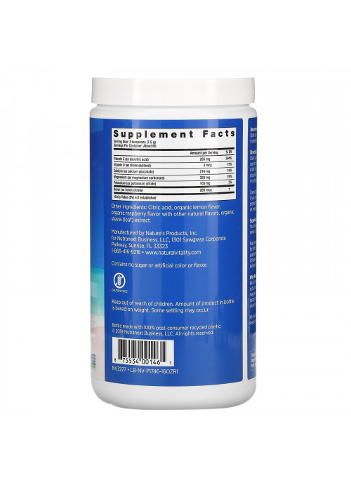 Natural Vitality, CALM Plus Calcium, The Anti-Stress Drink Mix, Raspberry-Lemon Flavor, 16 oz (454 g)